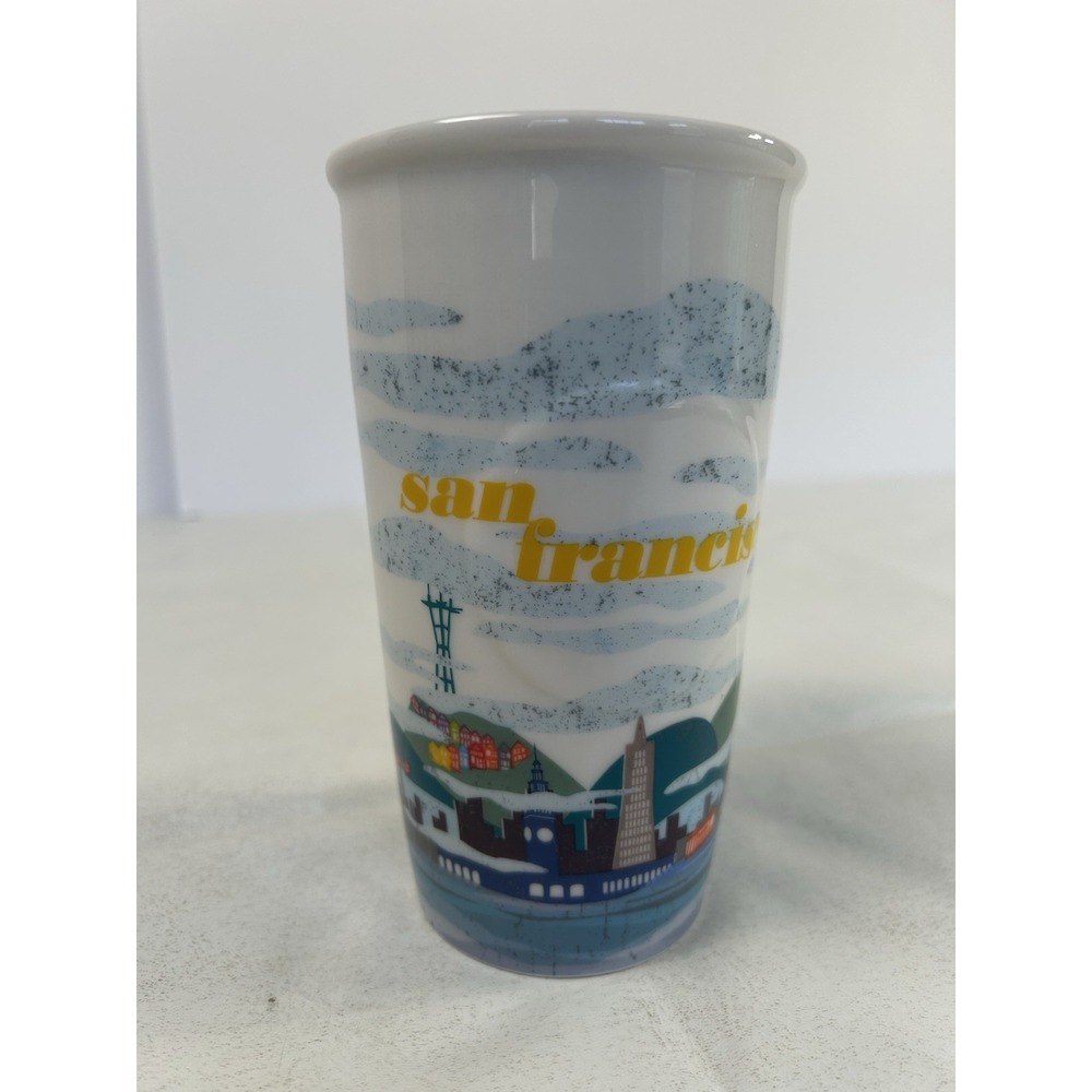 Starbucks San Francisco Ceramic Traveler Tumbler Coffee Mug 10oz